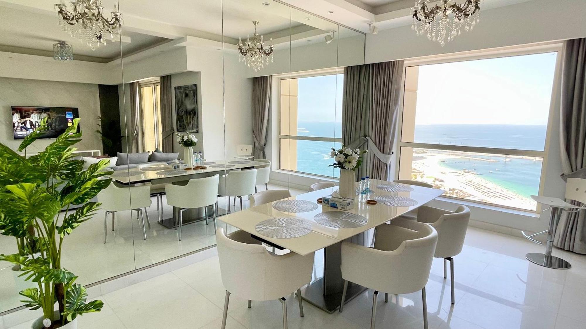 Jbr Beachfront Luxe Apartment All Rooms Sea Facing Dubai Bagian luar foto